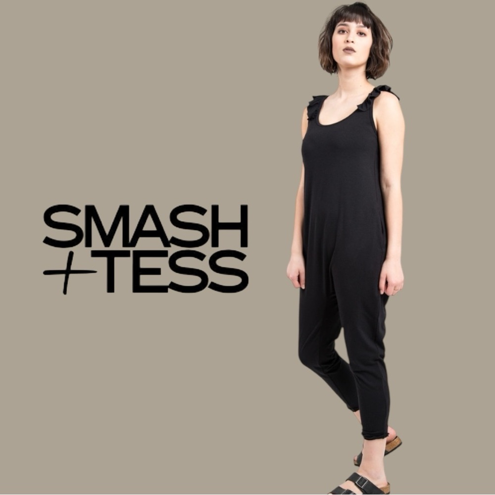 Smash + Tess Sweetheart Bamboo Romper Black Size S Jumpsuit